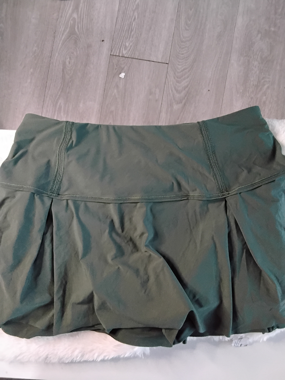 lululemon athletica Olive Green Pleated Performance Skort